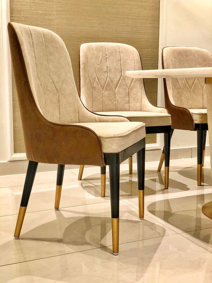 Modern Italian Dual-Tone Dining Chair Set — Dining Sets